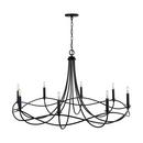 Capital Lighting Matte Black 60W 8-Light Candelabra E-12 Incandescent Chandelier 