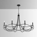 Capital Lighting Matte Black 60W 8-Light Candelabra E-12 Incandescent Chandelier 