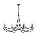 Capital Lighting Matte Black 60W 8-Light Candelabra E-12 Incandescent Chandelier 