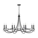 Capital Lighting Matte Black 60W 8-Light Candelabra E-12 Incandescent Chandelier 
