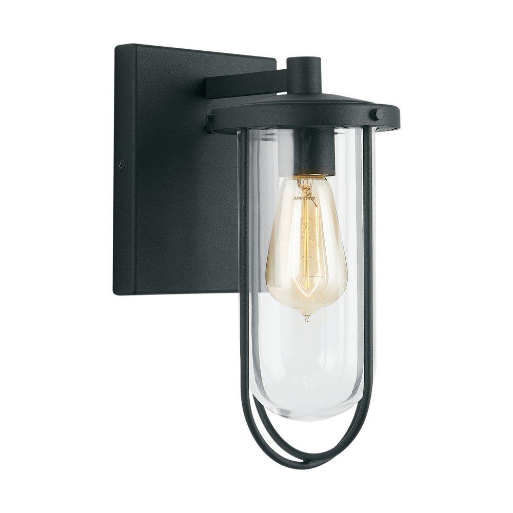 Capital Lighting Black 100W 1-Light Medium E-26 Incandescent Outdoor Wall Sconce 