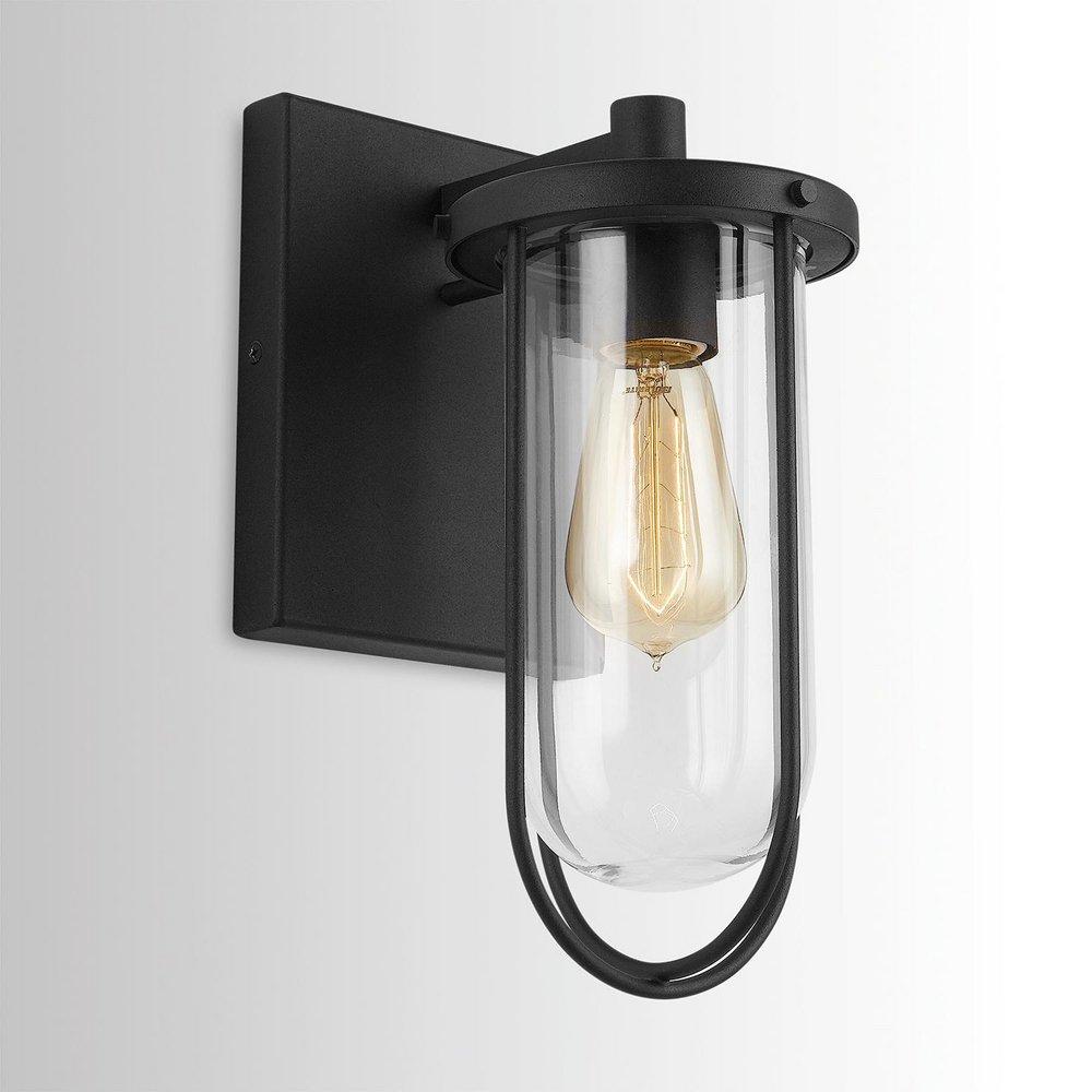 Capital Lighting Black 100W 1-Light Medium E-26 Incandescent Outdoor Wall Sconce 