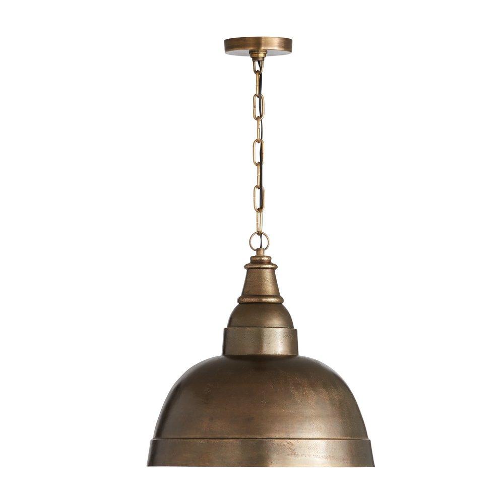 Capital Lighting Oxidized Brass 17 in. 100W 1-Light Medium E-26 Incandescent Pendant 