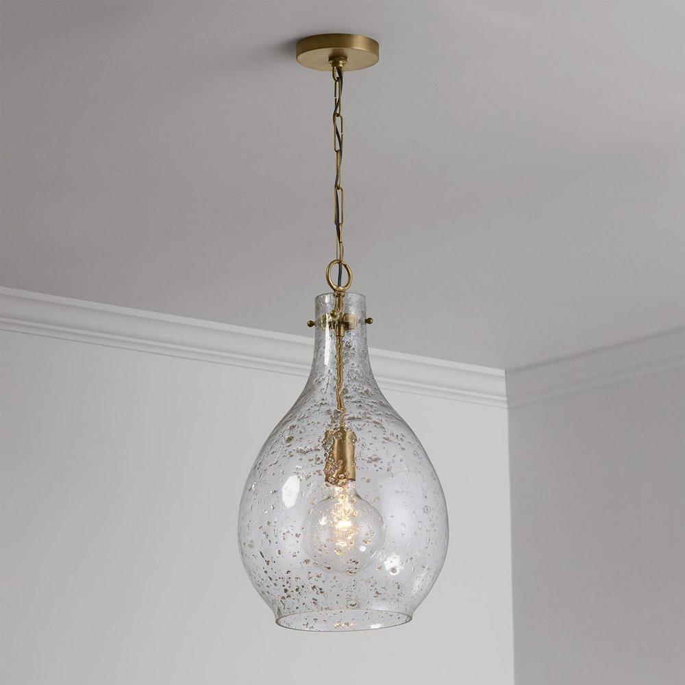 Capital Lighting Patinaed Brass 100W 1-Light Medium E-26 Incandescent Pendant 