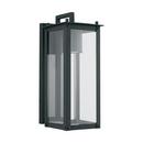 7W 1-Light GU10 Integrated LED Outdoor Wall Sconce in Black