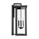Capital Lighting Black 60W 4-Light Candelabra E-12 Incandescent Outdoor Wall Sconce 