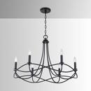 Capital Lighting Matte Black 60W 6-Light Candelabra E-12 Incandescent Chandelier 