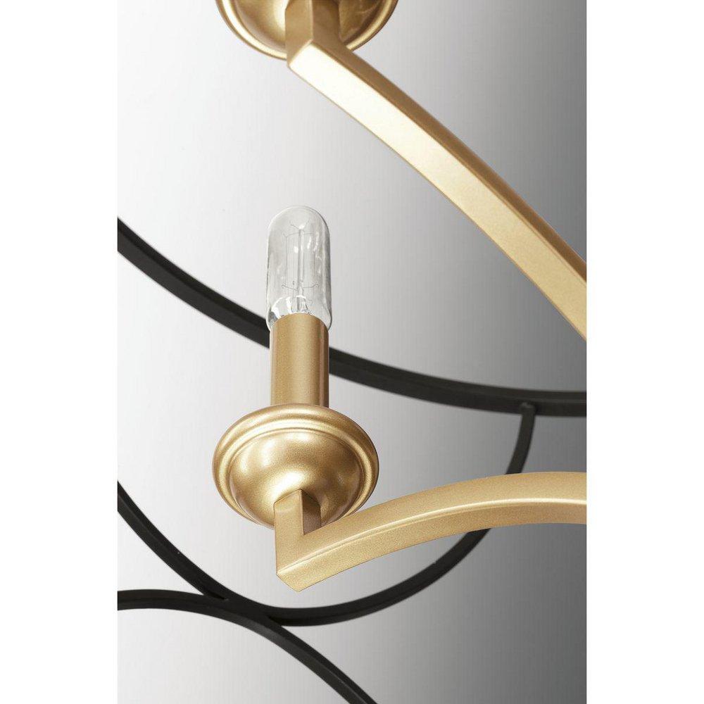 Progress Lighting Matte Black 3 Light 18-1/8 in. Chandelier 