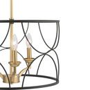 Progress Lighting Matte Black 3 Light 18-1/8 in. Chandelier 