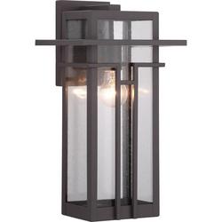 60W 1-Light Medium E-26 Incandescent Outdoor Wall Sconce in Antique Bronze