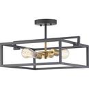 Progress Lighting Graphite 60W 2-Light Medium E-26 Incandescent Semi-Flush Mount Ceiling Fixture 