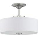 Progress Lighting Brushed Nickel 17W 1-Light LED Semi-Flush Mount Ceiling Fixture 