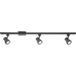 28.5W 3-Light Integrated LED Track Kit in Black
