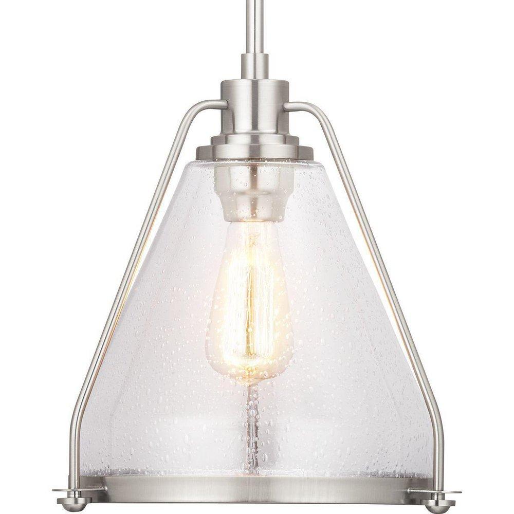 Progress Lighting Brushed Nickel 60W 1-Light Medium E-26 Incandescent Pendant 