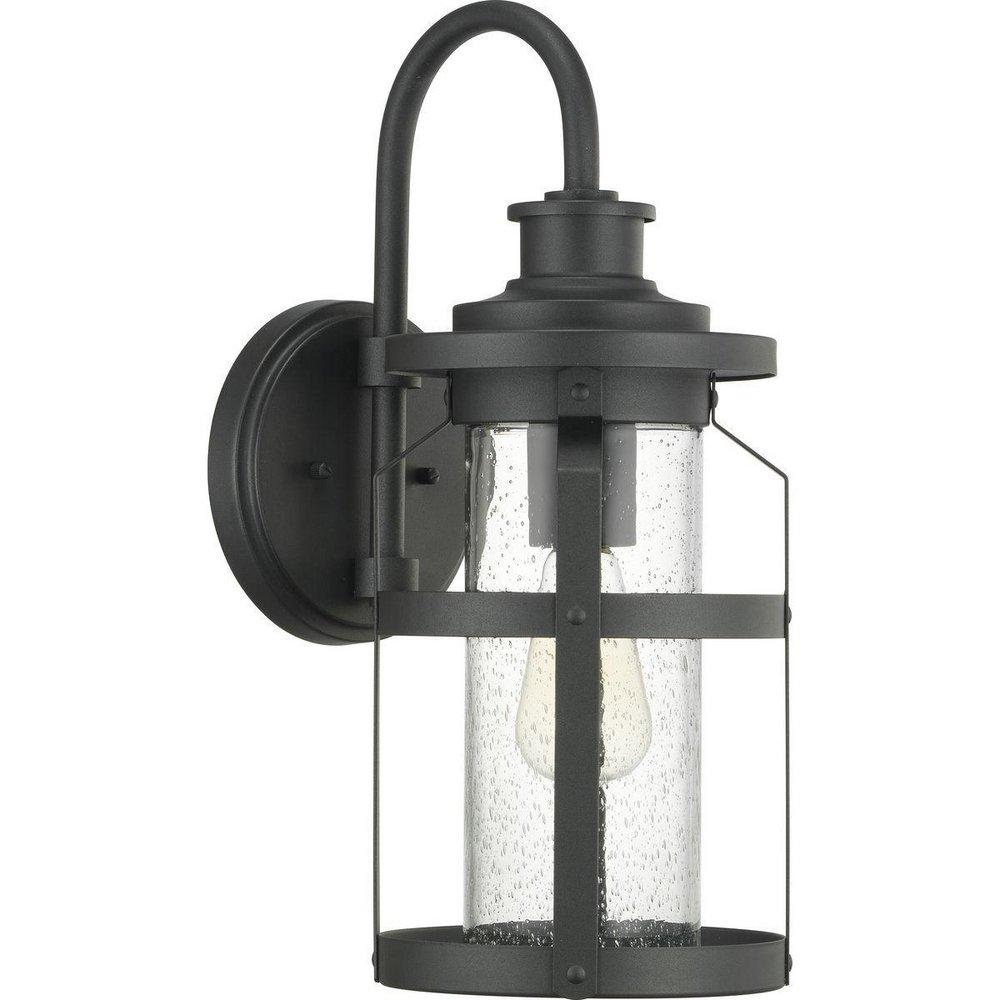 Progress Lighting Black 100W 1-Light Medium E-26 Incandescent Outdoor Wall Sconce 