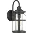 Progress Lighting Black 100W 1-Light Medium E-26 Incandescent Outdoor Wall Sconce 