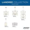 Progress Lighting Silver Ridge 18-1/8 in. 60W 3-Light Candelabra E-12 Incandescent Chandelier 