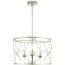 Progress Lighting Silver Ridge 18-1/8 in. 60W 3-Light Candelabra E-12 Incandescent Chandelier 