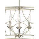 Progress Lighting Silver Ridge 18-1/8 in. 60W 3-Light Candelabra E-12 Incandescent Chandelier 