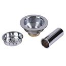 3-1/2 in. Tailpiece Heavy Duty Commercial Basket Strainer in Polished Chrome