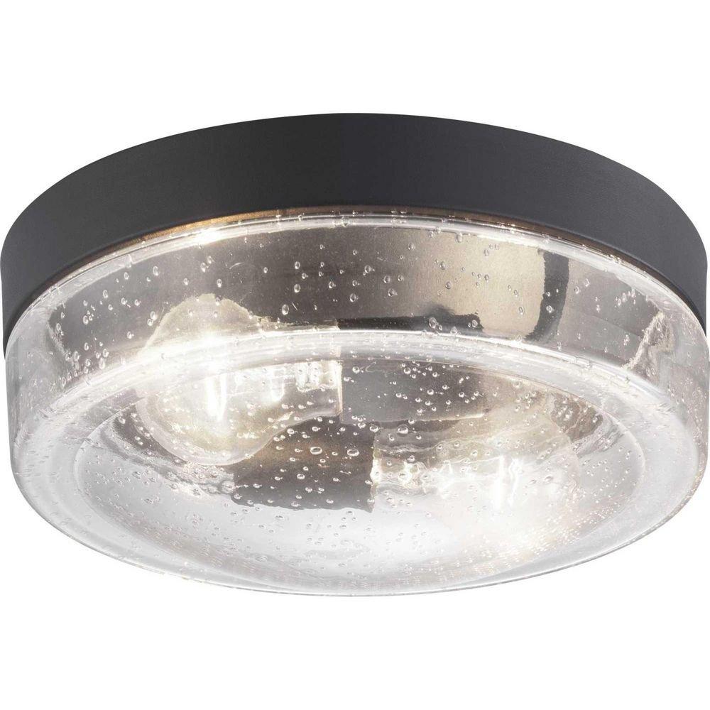 Progress Lighting Black 60W 2-Light Medium E-26 Incandescent Outdoor Ceiling Fixture 