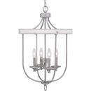 Progress Lighting Galvanized 60W 4-Light Candelabra E-12 Incandescent Foyer Light 