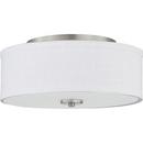 13 in. 17W 1-Light LED Flush Mount Ceiling Fixture in Brushed Nickel