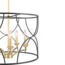 Progress Lighting Matte Black 5 Light 23 in. Chandelier 