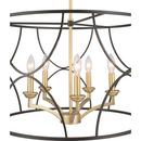 Progress Lighting Matte Black 5 Light 23 in. Chandelier 