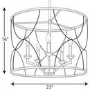 Progress Lighting Matte Black 5 Light 23 in. Chandelier 