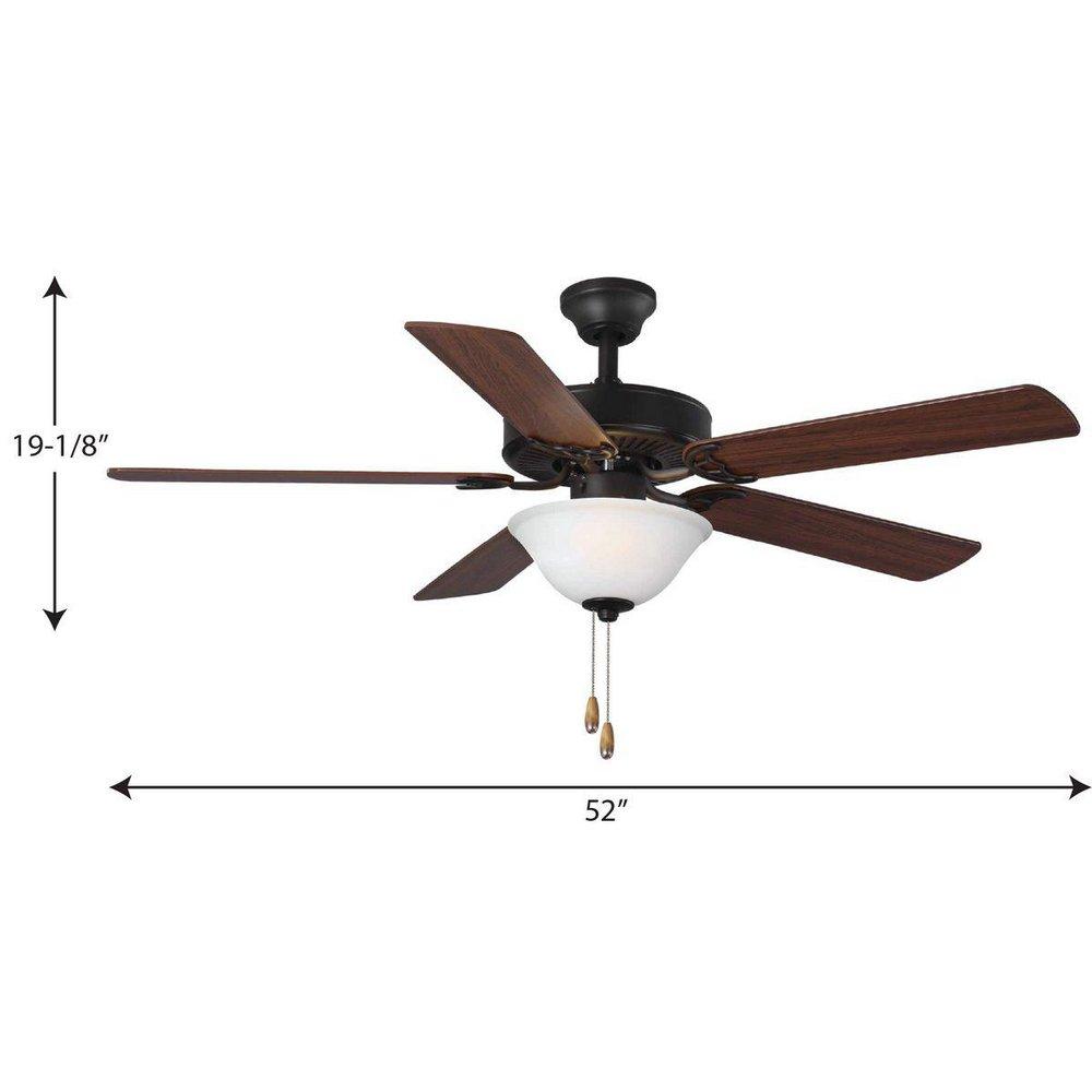 Progress Lighting Architectural Bronze 40W 2-Light 5-Blade Medium E-26 LED Ceiling Fan 