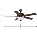 Progress Lighting Architectural Bronze 40W 2-Light 5-Blade Medium E-26 LED Ceiling Fan 