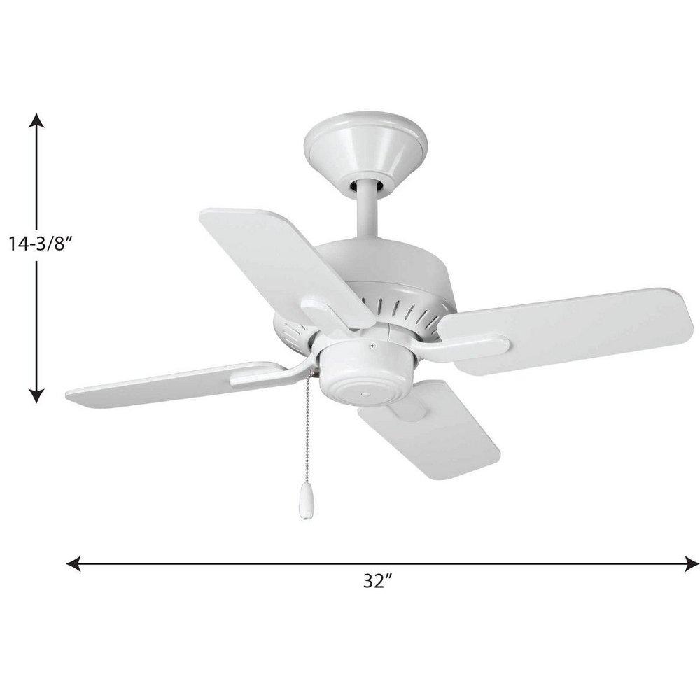 Progress Lighting White 24W 4-Blade Ceiling Fan 