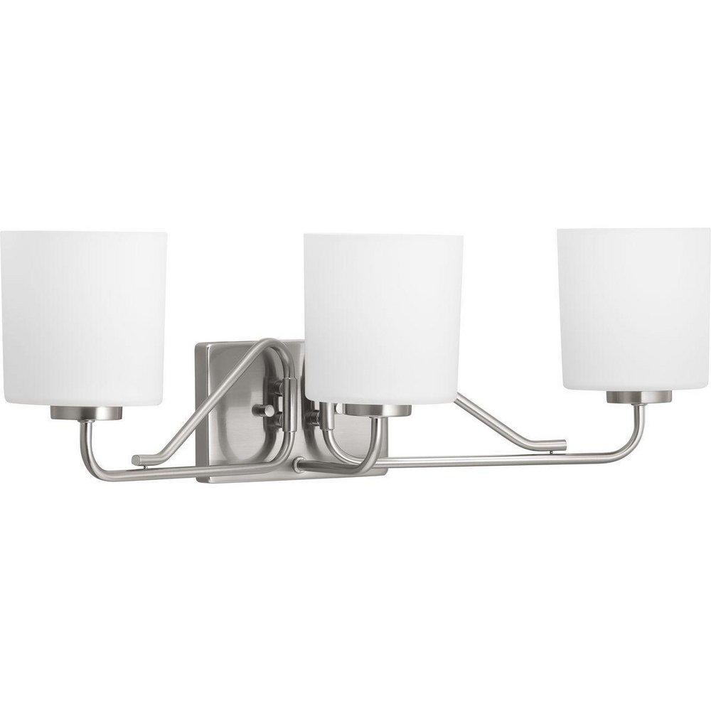 Progress Lighting Brushed Nickel 100W 3-Light Medium E-26 Incandescent Vanity Fixture 