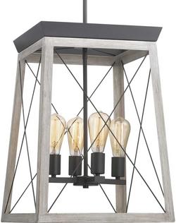 60W 4-Light Medium E-26 Foyer Lighting in Graphite
