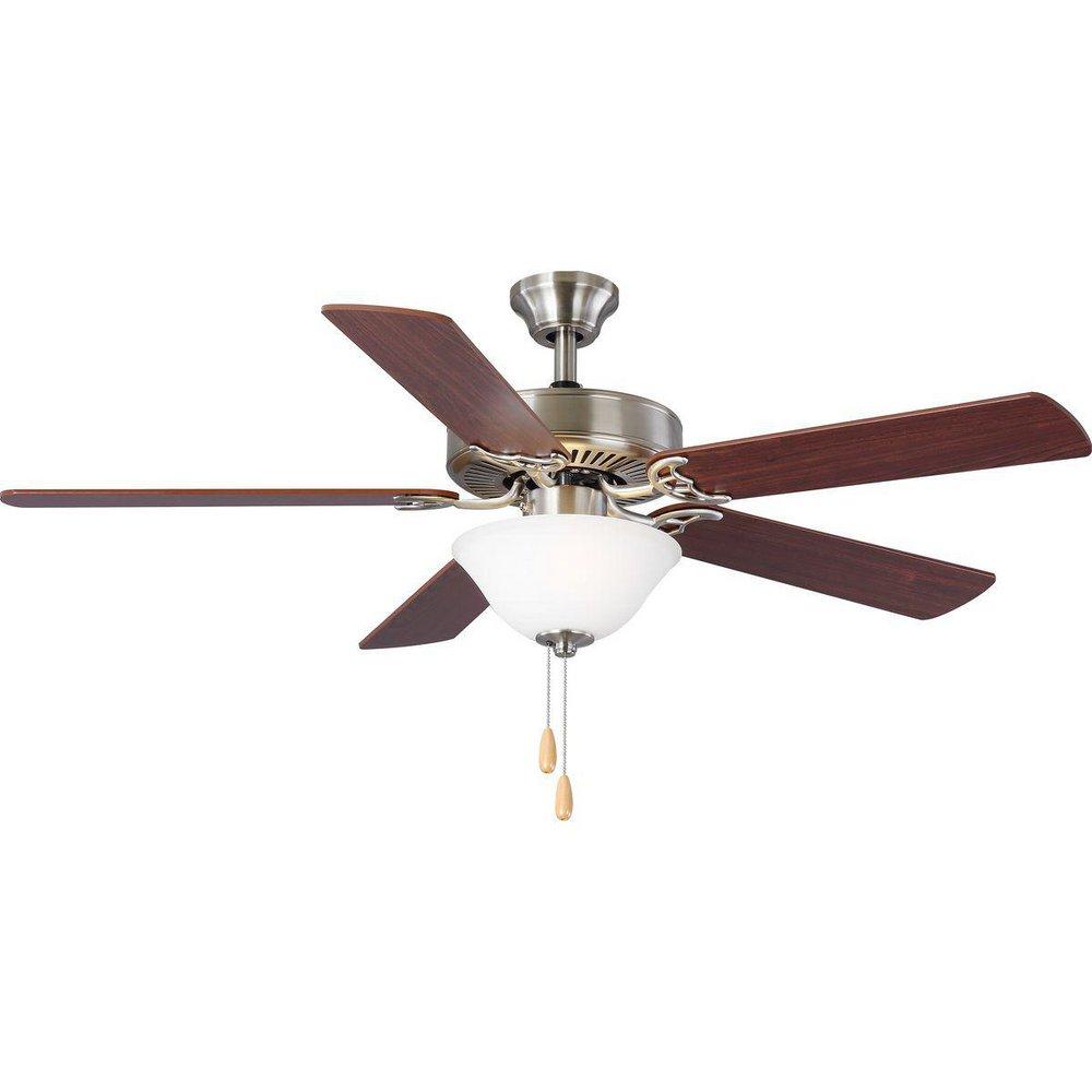 Progress Lighting Brushed Nickel 52 in. 8.5W 1-Light Medium E-26 LED Ceiling Fan 