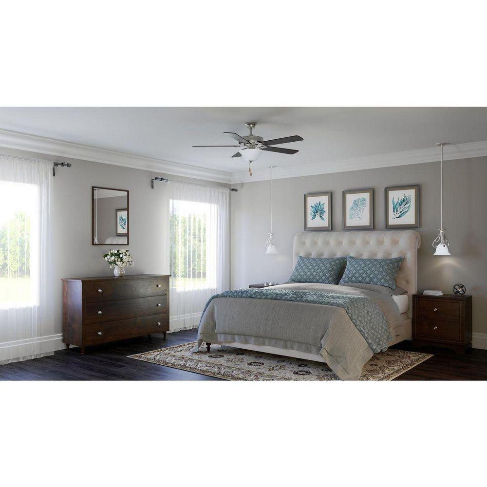 Progress Lighting Brushed Nickel 40W 2-Light 5-Blade Medium E-26 LED Ceiling Fan 