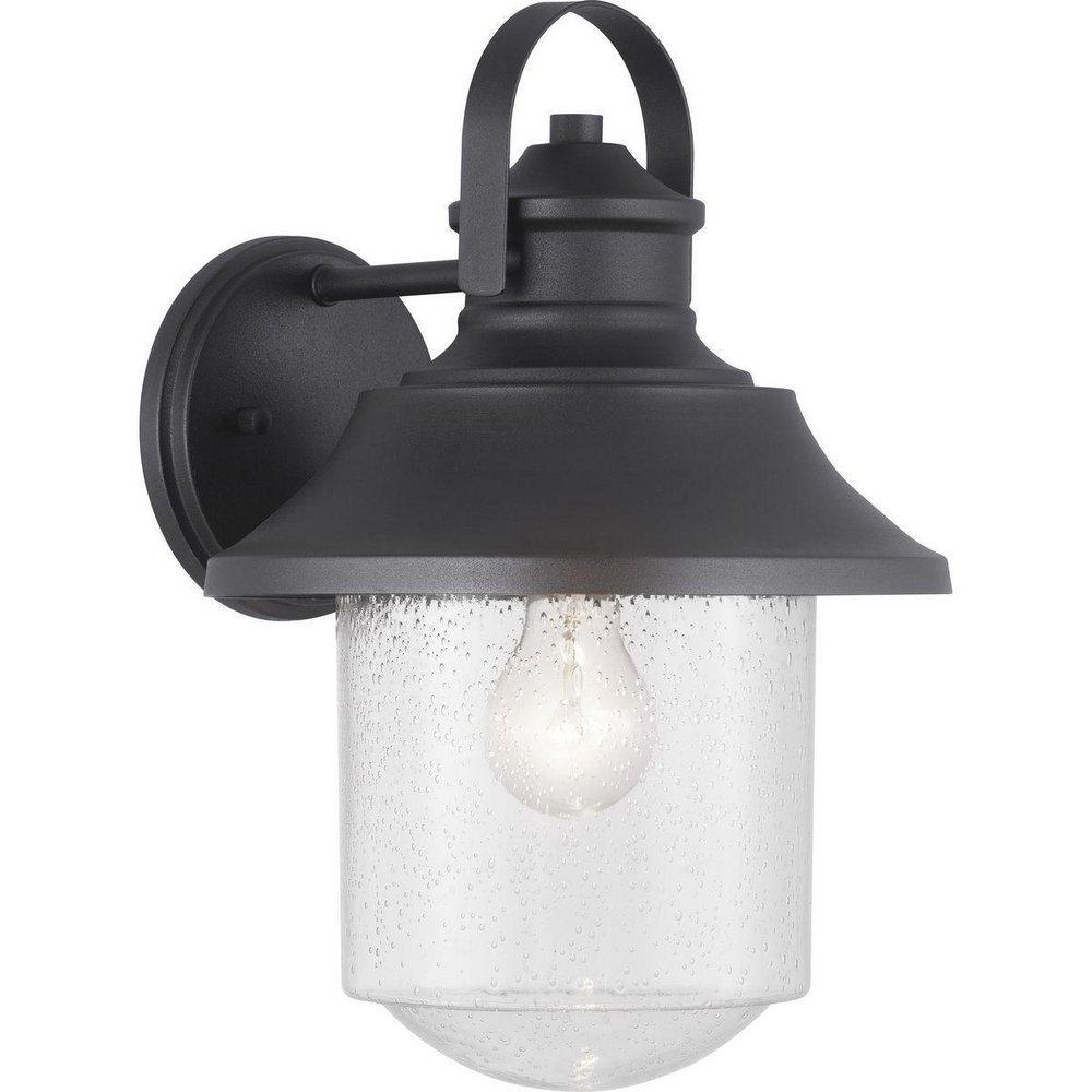 Progress Lighting Black 60W 1-Light Medium E-26 Incandescent Outdoor Wall Sconce 