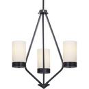 Progress Lighting Matte Black 3 Light 21-3/4 in. Chandelier 