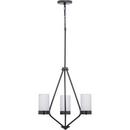 Progress Lighting Matte Black 3 Light 21-3/4 in. Chandelier 