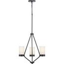 Progress Lighting Matte Black 3 Light 21-3/4 in. Chandelier 