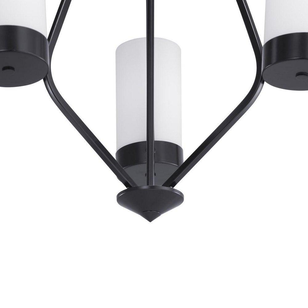 Progress Lighting Matte Black 3 Light 21-3/4 in. Chandelier 