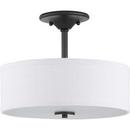 Progress Lighting Graphite 75W 2-Light Medium E-26 Incandescent Semi-Flush Mount Ceiling Fixture 
