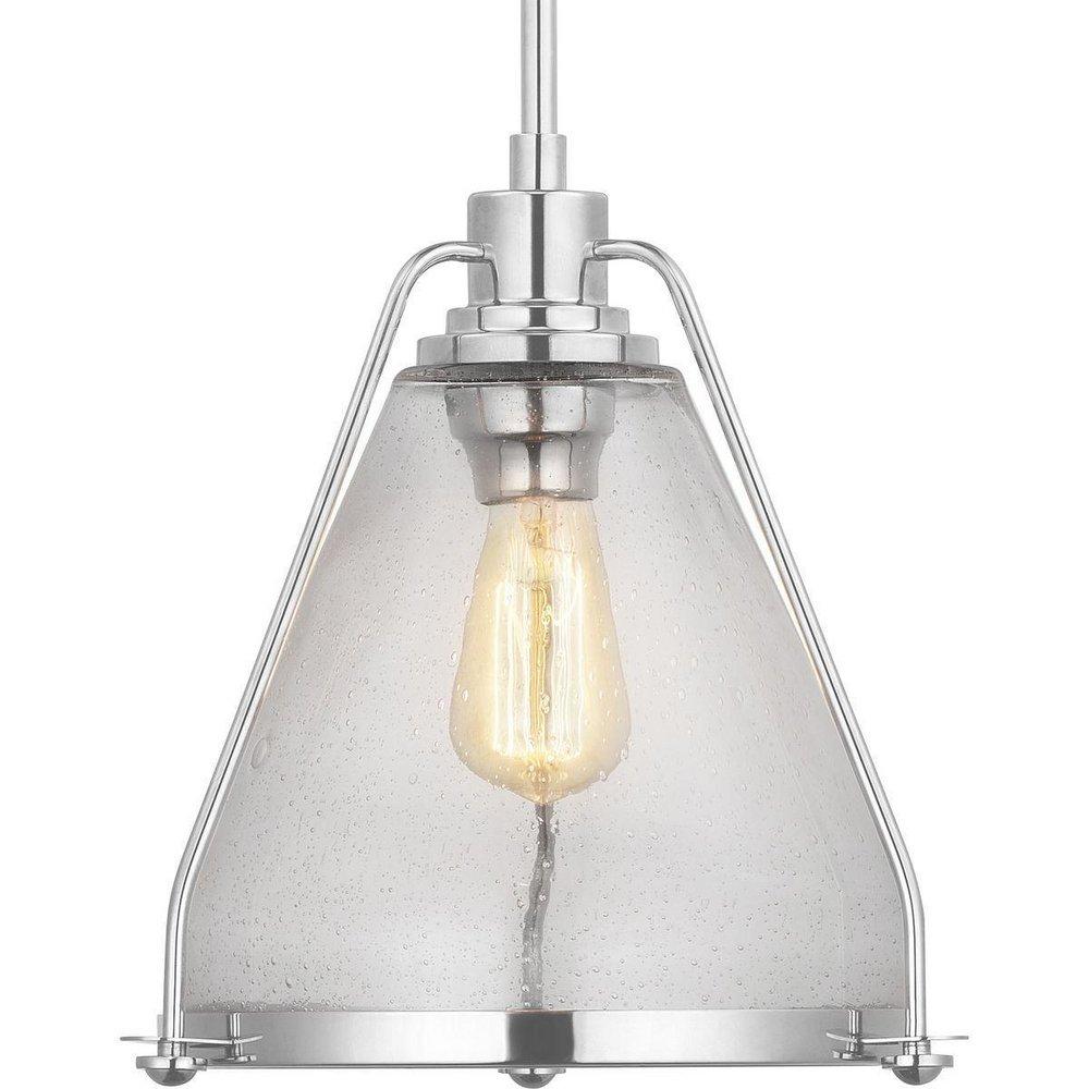Progress Lighting Polished Nickel 60W 1-Light Medium E-26 Incandescent Pendant Light 
