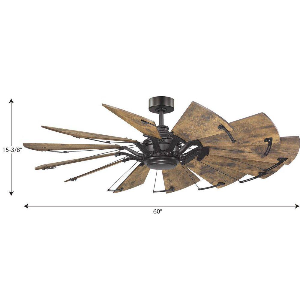 Progress Lighting Architectural Bronze 60 in. 32W Ceiling Fan 