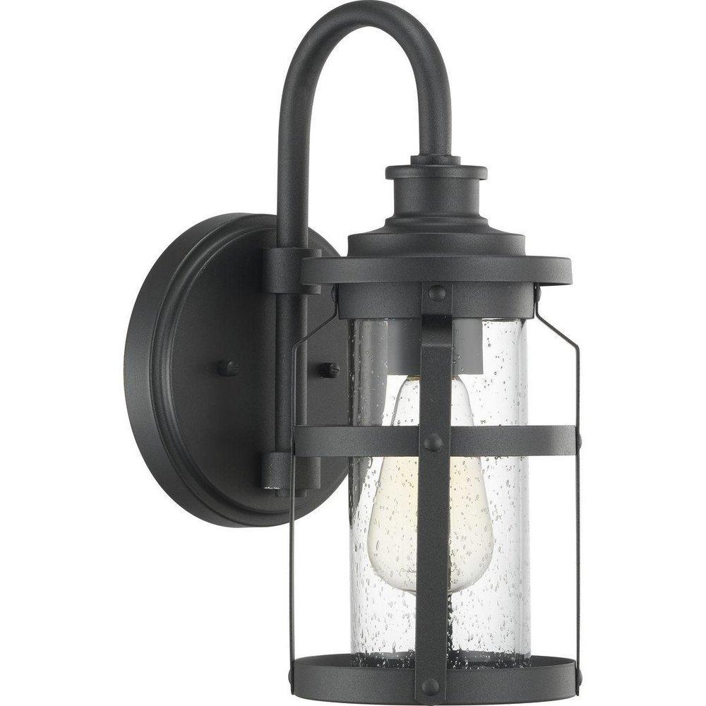 Progress Lighting Black 100W 1-Light Medium E-26 Incandescent Outdoor Wall Sconce 