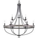 Progress Lighting Graphite 60W 9-Light Candelabra E-12 Incandescent Chandelier 