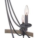 Progress Lighting Graphite 60W 9-Light Candelabra E-12 Incandescent Chandelier 