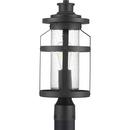 Progress Lighting Textured Black 1-Light Medium E-26 Incandescent Outdoor Post Lamp in Textured Black 