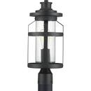 Progress Lighting Textured Black 1-Light Medium E-26 Incandescent Outdoor Post Lamp in Textured Black 